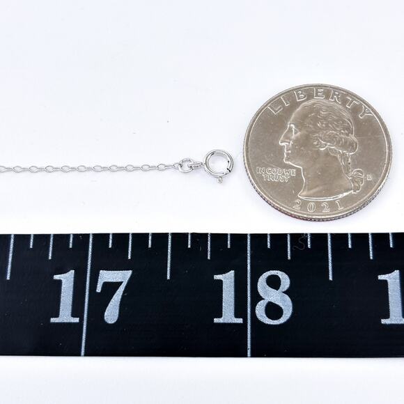 Vintage Sterling Silver 925 Cable Link Chain Necklace 18" - Picture 2 of 3